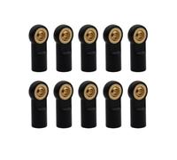 QOAKSDY RC Accesorios para Camión RC Crawler 1/10 10 Piezas M3 Longitud Total 22MM Extremos De Barra Empuje/amarilleamiento Aluminio Bola Acero CW Repuesto para Coche DIY(Black)