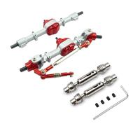 QOAKSDY RC Accesorios para MN D90 D91 D96 D99S MN90 MN96 MN99 para MN99S 1/12 Eje Delantero Y Trasero De Metal con Transmisión RC Accesorios Piezas Mejoradas para Coche(Silver)