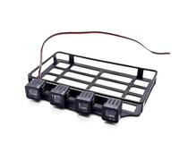 QOAKSDY RC Accesorios para MN82 LC79 1/12 RC Piezas De Actualización Coche Accesorios Repuesto Portaequipajes Metal con Luz(A)