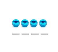 QOAKSDY RC Accesorios para Traxxas para Slash 4x4 para MJX H16 16207 1/10 RC Piezas De Mejora Rueda Aluminio 12mm Adaptador para Cubo Hexagonal Espesor Montaje 7mm(Blue)