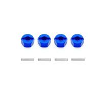 QOAKSDY RC Accesorios para Traxxas para Slash 4x4 para MJX H16 16207 1/10 RC Piezas De Mejora Rueda Aluminio 12mm Adaptador para Cubo Hexagonal Espesor Montaje 7mm(Navy Blue)