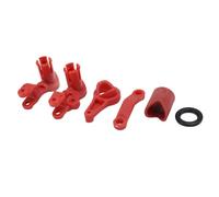 QOAKSDY RC Accesorios para Traxxas para Slash para VXL para Remo para Hobby para 9EMO 1/10 RC Piezas De Coche 4X4 Manivela Dirección Y Juego Protector Servo