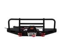 QOAKSDY RC Accesorios para Traxxas para TRX4 para Axial para SCX10 II 90046 1/10 RC Crawler Parachoques Delantero De Metal con Sistema Control Remoto Cabrestante