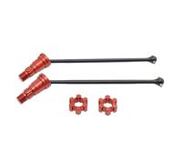 QOAKSDY RC Accesorios para Traxxas para XRT 1/6 para Monster Truck RC Car Upgrade Parts 2/4 Piezas Eje De Transmisión Delantero Y Trasero Metal CVD con Hexágono Estriado(Red,2pcs)