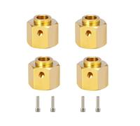 QOAKSDY RC Accesorios para Traxxas TRX4 TRX-4 RC Crawler 6/8/9/10/11/12 MM Adaptador Extendido Hexagonal De Rueda Brass Color Más Pesado 12 Piezas Actualización Accesorios(10mm)