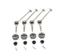 QOAKSDY RC Accesorios para Wltoys 144001 144002 144010 124016 124017 124018 124019 RC Car Parts Metal Upgrade Eje De Hélice Delantero Y Trasero Adaptador 12 Mm(Grey)