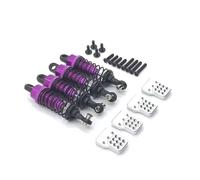 QOAKSDY RC Amortiguadores para WPL para MN para Henglong C14 C24 D90 D91 4x4 1/16 1/12 RC Car Truck Crawler 4 Unids Amortiguador para Tipo Relleno De Aceite(Purple)