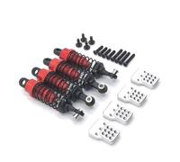 QOAKSDY RC Amortiguadores para WPL para MN para Henglong C14 C24 MND90 D91 4x4 1/16 1/12 RC Car Upgrad Parts 4 Unids/Set Amortiguador para Tipo Relleno De Aceite(Red)