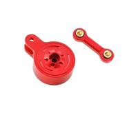 QOAKSDY RC Car Repuestos Kit para ARRMA 1/10 3S 4S para Big para Rock para Granito para Kraton para Outcast para SENTON Metal 23T 25T Servo Saver con Enlace Fijo(Red,25t)