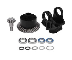 QOAKSDY RC Car Repuestos Kit para ARRMA 1/10 para Kraton para Senton para Big 1/8 para Typhon RC De Automóviles Caja Diferencial Metal Yugo Principal Engranaje 37T 13T(Black)