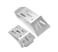 QOAKSDY RC Car Repuestos Kit para Arrma para Granite para Grom 1/18 RC Accesorios De Actualización Coche 2 Piezas Delantero Y Trasero Acero Inoxidable para Protector Armadura Chasis