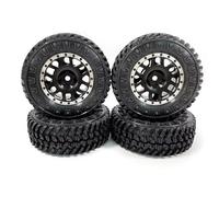 QOAKSDY RC Car Repuestos Kit para FMS para FCX24 1/24 RC Accesorios De Coche Piezas Repuesto Pieza Actualización Llantas Plástico Resistentes Al Desgaste Neumático(Black)