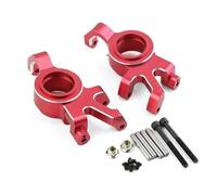 QOAKSDY RC Car Repuestos Kit para Traxxas para X-maxx 6S 8S 1/5 RC para Monster Truck Piezas De Mejora Accesorios Coche 2 Uds Bloque Dirección Delantera Metal(Red)