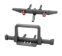 QOAKSDY RC Car Repuestos Kit para TRX-4 para Defender 1/10 RC, Parachoques Delantero De Metal con Trasero, Pieza Repuesto Mejorada(Gray)