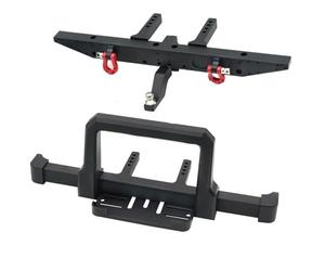 QOAKSDY RC Car Repuestos Kit para TRX-4 para Defender 1/10 RC, Parachoques Delantero De Metal con Trasero, Pieza Repuesto Mejorada(Black)