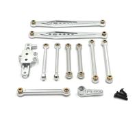 QOAKSDY RC Car Repuestos Kit para Wltoys 124006 12423 12427 12428 Piezas Modificadas Kit De Mejora Metal Montaje Dirección Varilla Enlace Brazo Servo 1/12 Accesorios Coche RC(Silver)