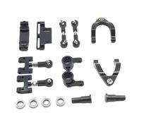 QOAKSDY RC Car Repuestos Kit para WPL D12 1/10 RC Pieza De Coche Accesorios Repuesto Soporte para Cubo Dirección(Black)