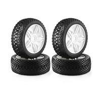 QOAKSDY RC Neumáticos Rueda para ARRMA para Redcat para Team para Losi para Kyosho para HPI para HSP Neumáticos para Buggy RC A Escala 116 Mm 1/8 Ruedas Y Hexagonales 17(White)