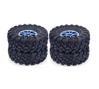 QOAKSDY RC Neumáticos Rueda para Axial para SCX10 90046 AXI03007 Neumáticos De Goma 1,9 Pulgadas Y 120mm, Llanta Rueda Metal para Camión Trepador Roca 1:10 RC, Pieza(Blue)