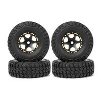 QOAKSDY RC Neumáticos Rueda para Axial para SCX24 para Deadbolt para Gladiator 4 Uds. Juego De Llantas para Cubo Rueda Beadlock 1,0 "para Coche Trepador Control Remoto 1/24