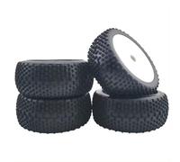 QOAKSDY RC Neumáticos Rueda para Nitro para HPI para HSP para Kyosho para ZD para Hongnuo 4WD 4 Piezas 112 Mm Todoterreno Neumáticos De para Buggy Rueda 1/8 RC para Coche Carreras(White)