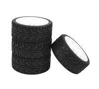 QOAKSDY RC Neumáticos Rueda para Redcat para Team para Kyosho para HSP para Carson para Hobao 1/8 Buggy/On-Road Car 4PCS RC Neumáticos De Goma Ruedas Plástico