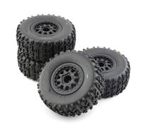 QOAKSDY RC Neumáticos Rueda para Traxxas para Slash para Arrma para SENTON para VKAR 10SC para HPI Neumáticos para Camión De Pista Corta para Coche RC 1/10 con Hexágono 12 Mm