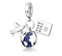 QOAUPO 925 Sterling Silver Charm Pendant for Women, compatible with European bracelets and necklaces, perfect for women and girls.