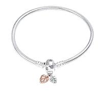 QOAUPO Women’s 925 Sterling Silver Bracelet - delicate snake-link chain bracelet, the ideal gift for Valentine’s Day, Mother’s Day, birthdays or Christmas for girlfriend, wife or mom.