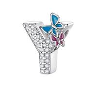 QOAUPO Women's Charm A-Z, 925 Silver, for European Bracelets & Necklaces - ideal for Valentine's Day or Birthday.Y