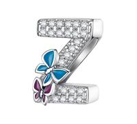 QOAUPO Women's Charm A-Z, 925 Silver, for European Bracelets & Necklaces - ideal for Valentine's Day or Birthday.Z