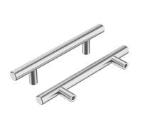 Qobobo 10 Piezas Tiradores Cocina 200mm Tiradores Cajones Acero Inoxidable Tiradores Armario Plata Tirador Tiradores para Cajones Cocina Muebles Puerta Baño 128 * 200 * 32mm
