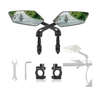 Qobobo Retrovisor Bicicleta Espejo Retrovisor Bicicleta 360° Adjustable HD Espejo Bicicleta Manillar Para 22-25 mm Accesorios para Bicicleta Montaña Carretera Patinete Electrico（2 Pieza）