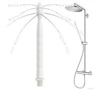 QOCUILC 1 Pieza limpiador Vaginal con 8 Orificios,Ducha anal de Silicona,Ducha Anal,Para la limpieza anal del Sistema Colónico, Para Parejas Homosexuales, Hombres y Mujeres (Blanco)