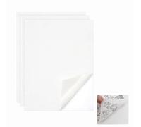 QOCUILC Estabilizador de Bordado A4: Juego de 3 piezas (29,7x 21 cm) de papel autoadhesivo soluble en agua, para imprimir o dibujar patrones de bordado. Fácil de usar para crear diseños detallados