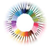QOCUILC Kit de Hilos de Bordar de 36 Colores: Incluye 36 ovillos de 8m cada uno, para proyectos de bordado, costura, crochet y manualidades.punto de cruz, pulseras y proyectos artesanales