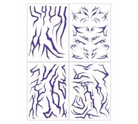QOCUILC Tatuajes Temporales Demonio Violeta - 2PCS Tatuajes Impermeables para Cosplay, Halloween y Festivales | Duraderos y Fáciles de Usar