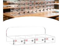 qodxcrfv Organizador Acrílico para Móviles con Cerradura y Llave, Taquilla Montada en Pared para Aula, Oficina o Gimnasio, Almacenamiento Seguro para Teléfonos y Objetos Personales - 6 Ranuras