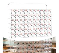 qodxcrfv Organizador Acrílico para Móviles con Cerradura y Llave, Taquilla Montada en Pared para Aula, Oficina o Gimnasio, Almacenamiento Seguro para Teléfonos y Objetos Personales - 60 Ranuras