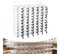 qodxcrfv Organizador Acrílico para Móviles con Cerradura y Llave, Taquilla Montada en Pared para Aula, Oficina o Gimnasio, Almacenamiento Seguro para Teléfonos y Objetos Personales - 60 Ranuras