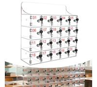 qodxcrfv Organizador Acrílico para Móviles con Cerradura y Llave, Taquilla Montada en Pared para Aula, Oficina o Gimnasio, Almacenamiento Seguro para Teléfonos y Objetos Personales - 20 Ranuras