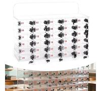 qodxcrfv Organizador Acrílico para Móviles con Cerradura y Llave, Taquilla Montada en Pared para Aula, Oficina o Gimnasio, Almacenamiento Seguro para Teléfonos y Objetos Personales - 30 Ranuras