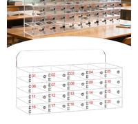 qodxcrfv Organizador Acrílico para Móviles con Cerradura y Llave, Taquilla Montada en Pared para Aula, Oficina o Gimnasio, Almacenamiento Seguro para Teléfonos y Objetos Personales - 20 Ranuras