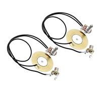 Qoekacy 2 Piezas 50Mm Guitarra Registro Piezo Transductor Amplificador Precableado con Enchufe de Salida de 6.35Mm para Guitarra AcúStica Ukelele Caja de Cigarros Guitarra