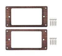 Qoekacy 2 Piezas Humbucker de Madera de Guitarras Electricas de Registro de Guitarra Anillo de Montaje de Registro
