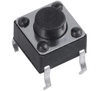 Qoekacy 50 Pcs 6x6x5mm 4-Pin DIP Montaje Orificio Pasante Momentaneo Tactil Interruptor de Boton