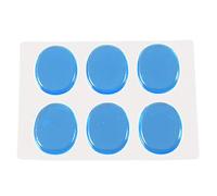 Qoekacy 6 piezas/set caja tambor pad mudo almohadillas de tambor silenciador de tambor silenciador de tambor Accesorios para instrumentos de percusión transparentes (azul)