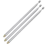 Qoekacy Antenas telescopicas 3X 43.5cm Longitud 4 Secciones RC Transmisores Plata