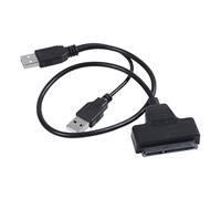 Qoekacy - Cable adaptador USB 2.0 a SATA de 48 cm para disco duro externo SSD de 2,5 pulgadas
