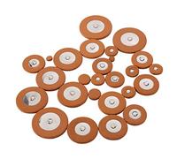 Qoekacy - Juego de 25 alfombrillas de saxofón de cuero profesional para saxofón (repuesto anaranjado), piezas y accesorios para instrumentos musicales de viento
